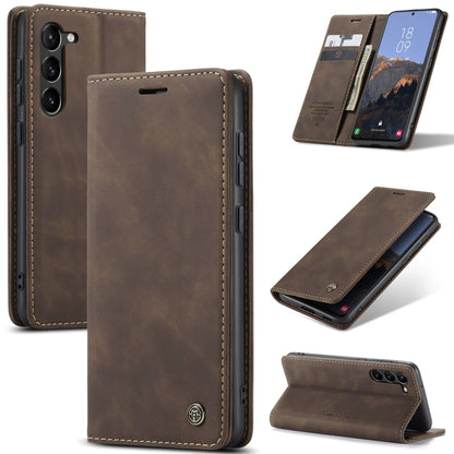 For Samsung Galaxy S24+ 5G CaseMe 013 Multifunctional Horizontal Flip Leather Phone Case(Coffee) - Galaxy S24+ 5G Cases by CaseMe | Online Shopping South Africa | PMC Jewellery | Buy Now Pay Later Mobicred