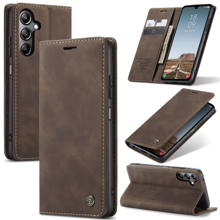 For Samsung Galaxy A05s CaseMe 013 Multifunctional Horizontal Flip Leather Phone Case(Coffee) - Galaxy Phone Cases by CaseMe | Online Shopping South Africa | PMC Jewellery | Buy Now Pay Later Mobicred