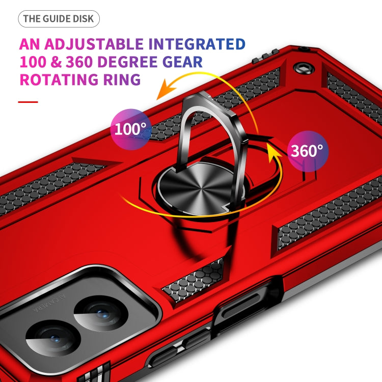 For Motorola Moto G Power 5G 2024 Shockproof TPU + PC Phone Case with Holder(Red) - Motorola Cases by PMC Jewellery | Online Shopping South Africa | PMC Jewellery | Buy Now Pay Later Mobicred