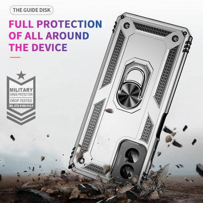 For Motorola Moto G Power 5G 2024 Shockproof TPU + PC Phone Case with Holder(Silver) - Motorola Cases by PMC Jewellery | Online Shopping South Africa | PMC Jewellery | Buy Now Pay Later Mobicred