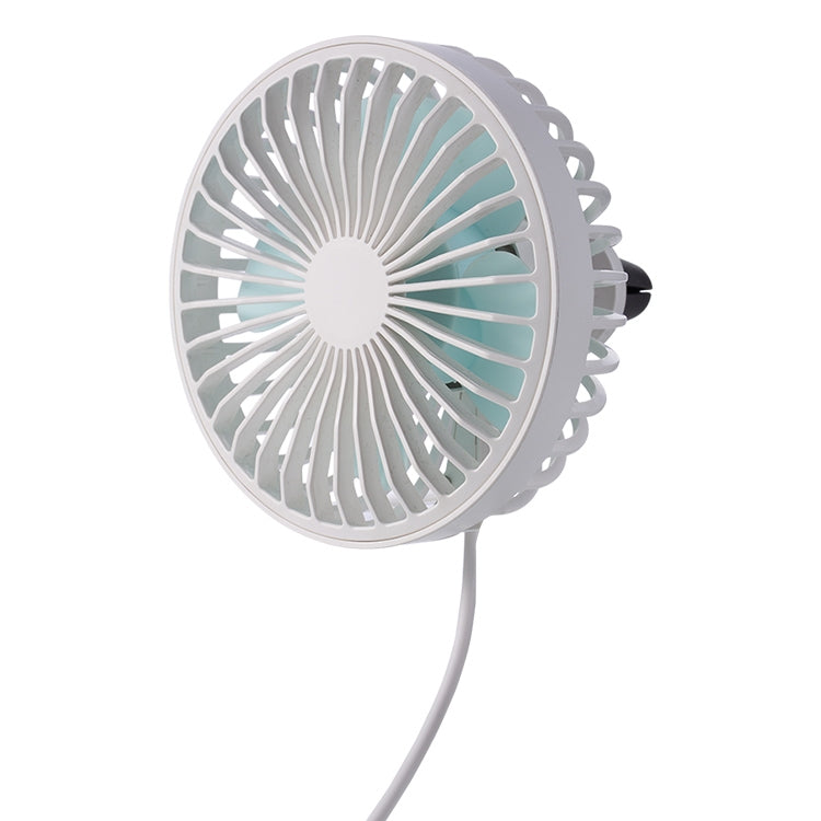 F829 Portable Car Air Outlet Electric Cooling Fan with LED Light(White) - Heating & Fans by PMC Jewellery | Online Shopping South Africa | PMC Jewellery | Buy Now Pay Later Mobicred