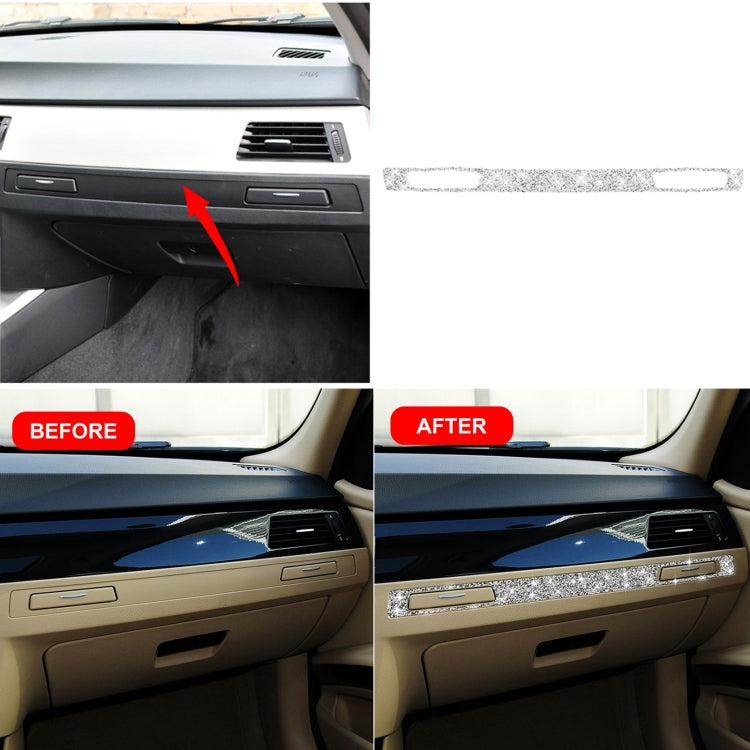 For BMW 3 Series E90 / E92 / E93 2005-2012 Car Passenger Side Center Control Diamond Decorative Sticker, Left Drive - Car Interior Mouldings by PMC Jewellery | Online Shopping South Africa | PMC Jewellery | Buy Now Pay Later Mobicred