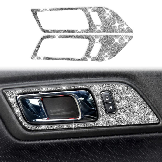 For Ford Mustang 2015-2020 Car Door Inner Handle Panel Diamond Decoration Sticker, Left and Right Drive - Car Interior Mouldings by PMC Jewellery | Online Shopping South Africa | PMC Jewellery | Buy Now Pay Later Mobicred