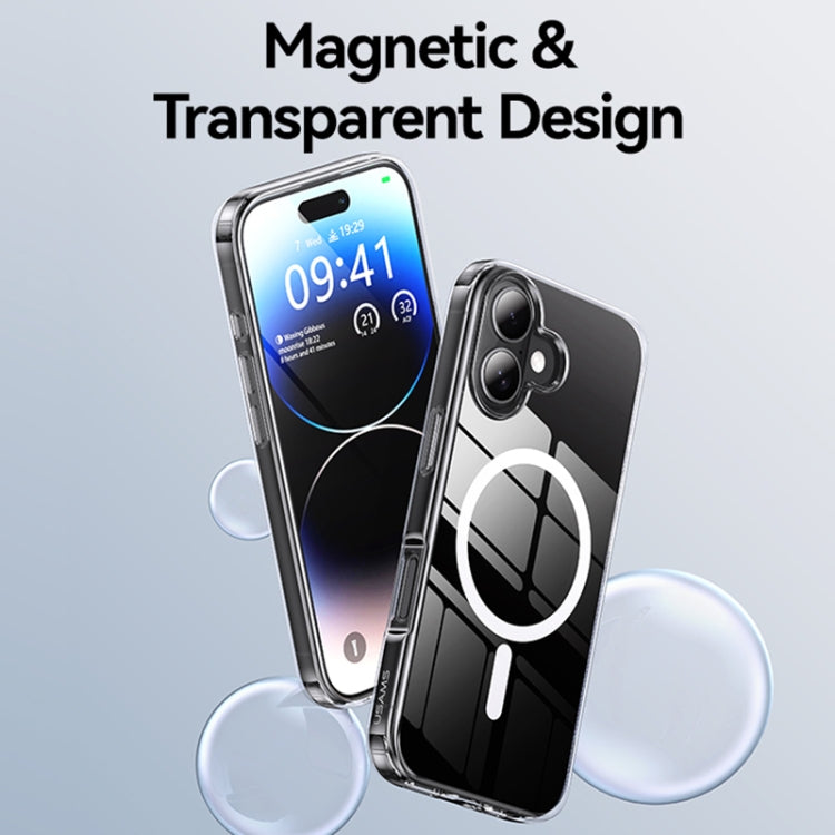 For iPhone 16 Pro Max USAMS Ice Magnet Series MagSafe PC Hybrid TPU Phone Case(Transparent) - iPhone 16 Pro Max Cases by USAMS | Online Shopping South Africa | PMC Jewellery | Buy Now Pay Later Mobicred