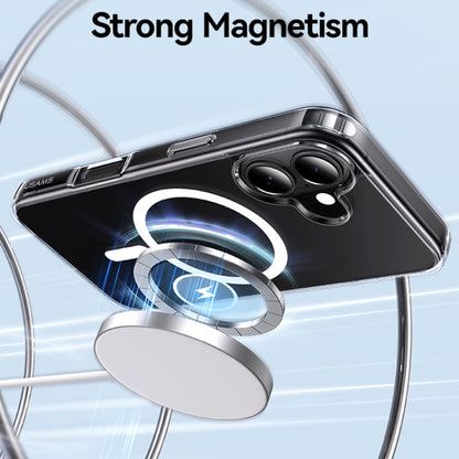 For iPhone 16 Pro USAMS Ice Magnet Series MagSafe PC Hybrid TPU Phone Case(Transparent) - iPhone 16 Pro Cases by USAMS | Online Shopping South Africa | PMC Jewellery | Buy Now Pay Later Mobicred