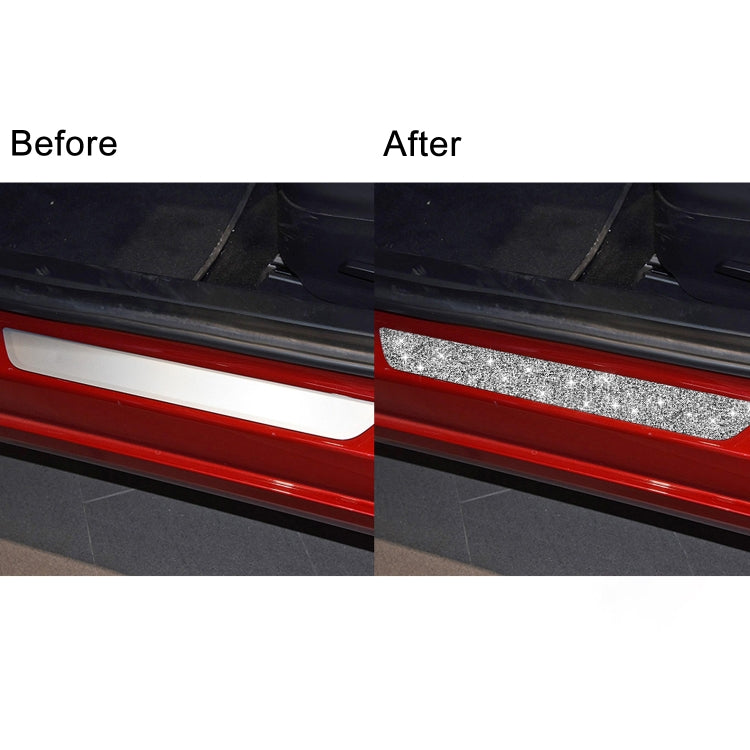 For Tesla Model 3 Car Rear Door Sill Strip Diamond Sticker,Left and Right Drive Universal - Car Interior Mouldings by PMC Jewellery | Online Shopping South Africa | PMC Jewellery | Buy Now Pay Later Mobicred