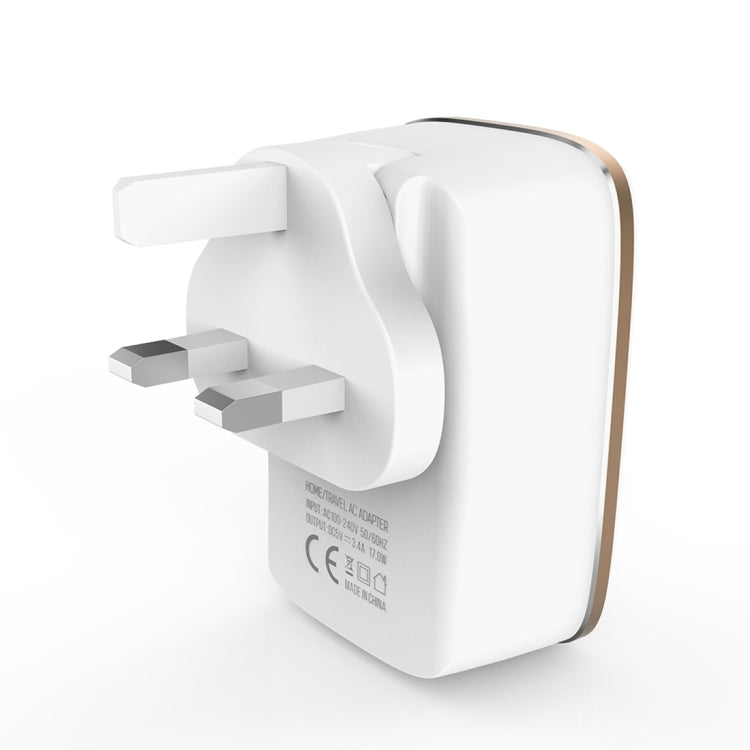 LDNIO A3304 17W 3 USB Interfaces Travel Charger Mobile Phone Charger, UK Plug - free shipping - PMC TechLife - Order now!