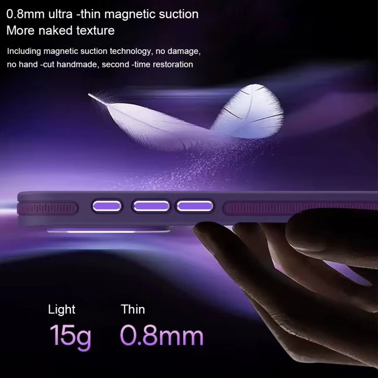 For iPhone 14 Pro Max Two-color Frosted MagSafe Magnetic Phone Case(Purple) - iPhone 14 Pro Max Cases by PMC Jewellery | Online Shopping South Africa | PMC Jewellery