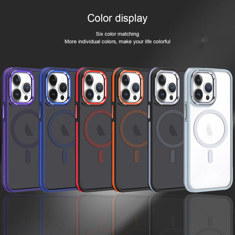 For iPhone 15 Pro Two-color Frosted MagSafe Magnetic Phone Case(Purple) - iPhone 15 Pro Cases by PMC TechLife | Online Shopping South Africa | PMC TechLife