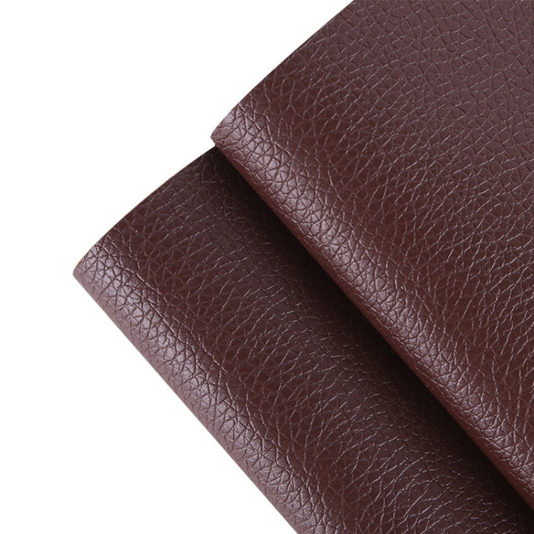 30 x 137cm Self Adhesive Leather for Sofa Repair Patch Car Seat PVC Leather Sticker(Dark Brown) - Seat Accessories by PMC TechLife | Online Shopping South Africa | PMC TechLife | Buy Now Pay Later Mobicred