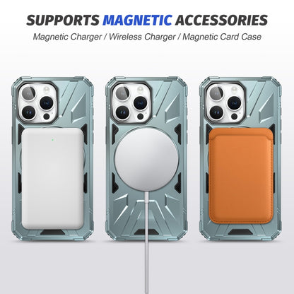 For iPhone 15 Pro MagSafe Magnetic Shockproof Phone Case with Ring Holder(Green) - iPhone 15 Pro Cases by PMC Jewellery | Online Shopping South Africa | PMC Jewellery