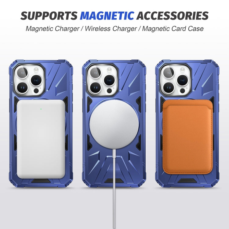 For iPhone 15 Plus MagSafe Magnetic Shockproof Phone Case with Ring Holder(Navy Blue) - iPhone 15 Plus Cases by PMC Jewellery | Online Shopping South Africa | PMC Jewellery