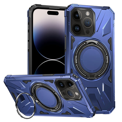 For iPhone 14 Pro Max MagSafe Magnetic Shockproof Phone Case with Ring Holder(Navy Blue) - iPhone 14 Pro Max Cases by PMC Jewellery | Online Shopping South Africa | PMC Jewellery