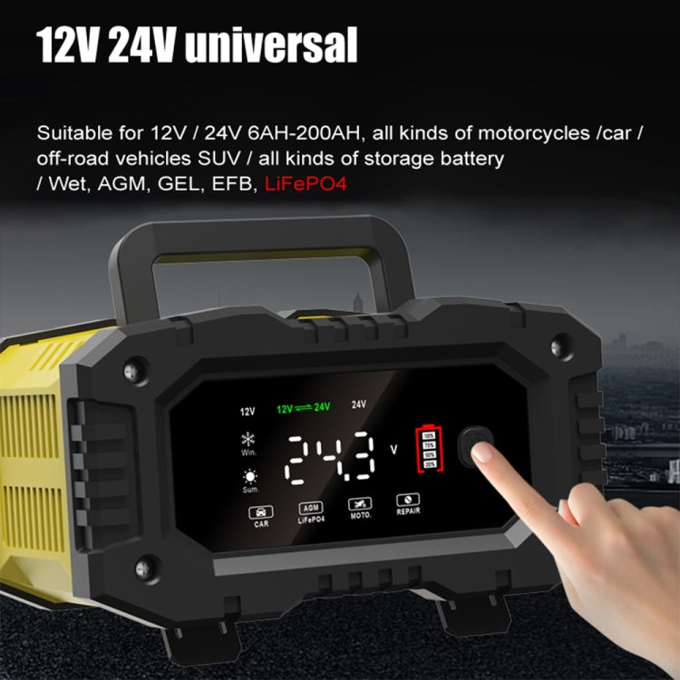 FOXSUR 12V / 24V 10A Portable Motorcycle Car Smart Battery Charger(UK Plug) - free shipping - PMC TechLife - Order now!