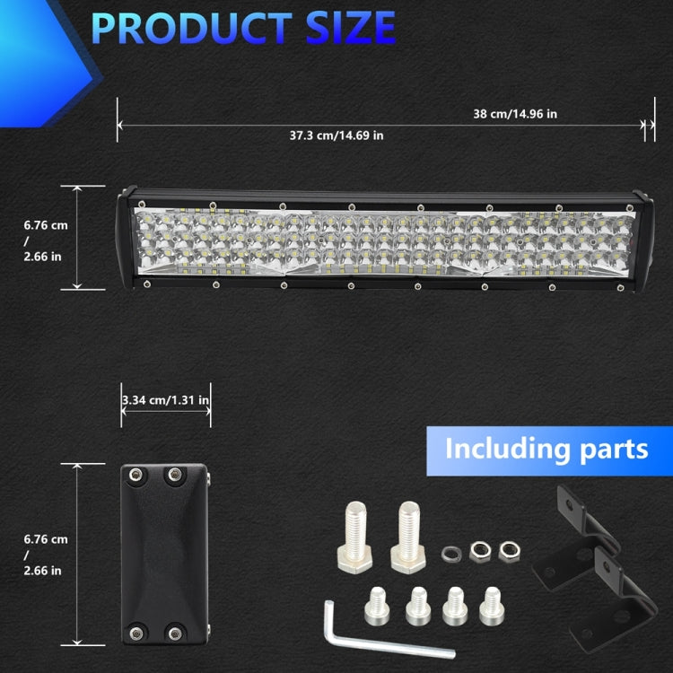 E9 54W 15 inch IP67 Waterproof Ultra-thin 5-Row Work Lights(White Light) - Work Lights by PMC Jewellery | Online Shopping South Africa | PMC Jewellery | Buy Now Pay Later Mobicred