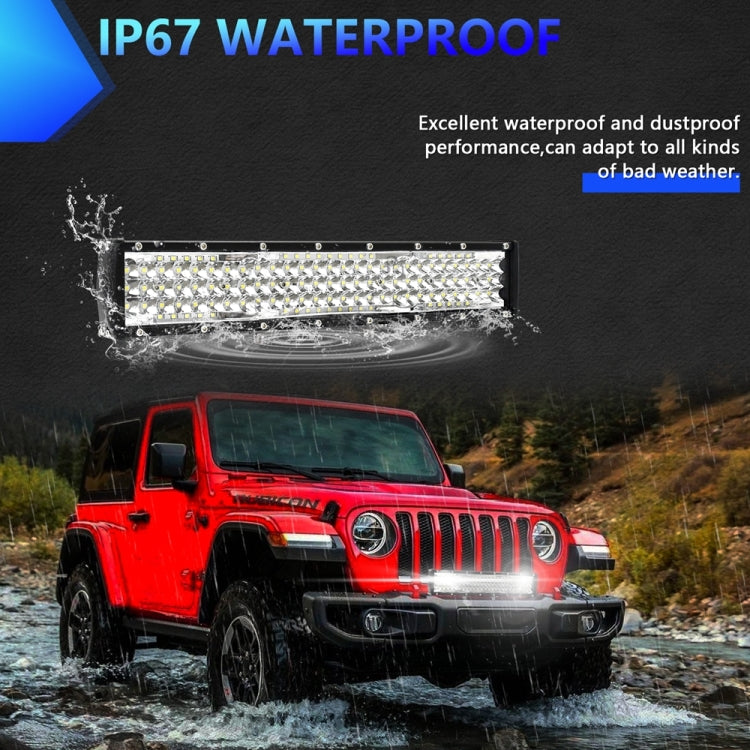 E9 54W 15 inch IP67 Waterproof Ultra-thin 5-Row Work Lights(White Light) - Work Lights by PMC Jewellery | Online Shopping South Africa | PMC Jewellery | Buy Now Pay Later Mobicred