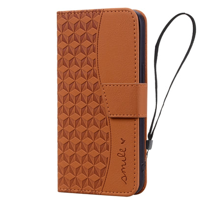 For iPhone 16 Pro Business Diamond Buckle Leather Phone Case with Lanyard(Brown) - iPhone 16 Pro Cases by PMC Jewellery | Online Shopping South Africa | PMC Jewellery | Buy Now Pay Later Mobicred