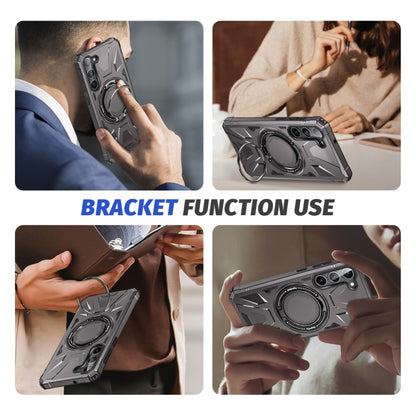 For Samsung Galaxy S24 5G MagSafe Magnetic Shockproof Phone Case with Ring Holder(Dark Grey) - Galaxy S24 5G Cases by PMC Jewellery | Online Shopping South Africa | PMC Jewellery