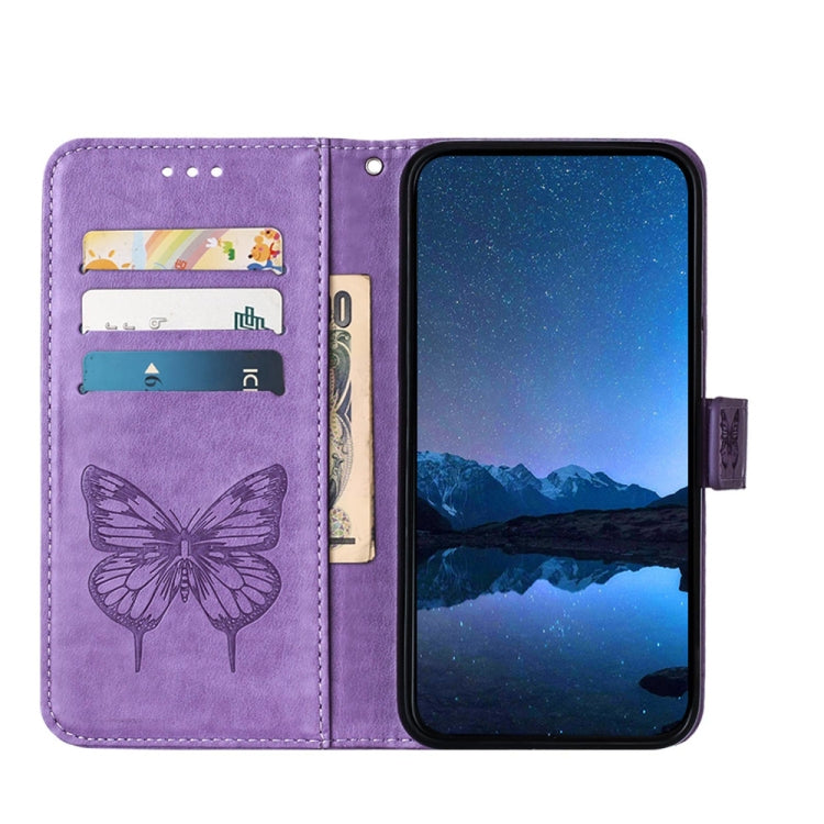 For Huawei Pura 70 Embossed Butterfly Leather Phone Case(Purple) - Huawei Cases by PMC Jewellery | Online Shopping South Africa | PMC Jewellery | Buy Now Pay Later Mobicred