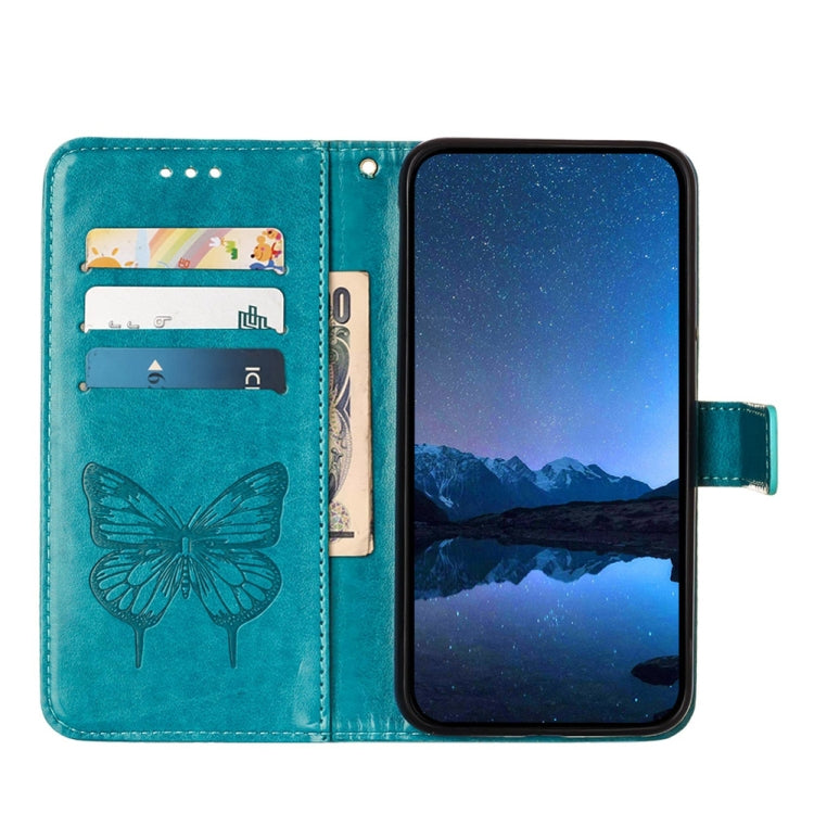 For Huawei Pura 70 Embossed Butterfly Leather Phone Case(Blue) - Huawei Cases by PMC Jewellery | Online Shopping South Africa | PMC Jewellery | Buy Now Pay Later Mobicred