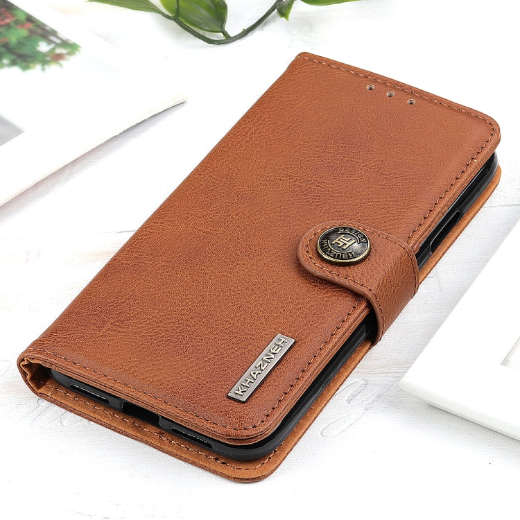 For Google Pixel 9 KHAZNEH Cowhide Texture Horizontal Flip Leather Phone Case(Brown) - Google Cases by PMC Jewellery | Online Shopping South Africa | PMC Jewellery | Buy Now Pay Later Mobicred