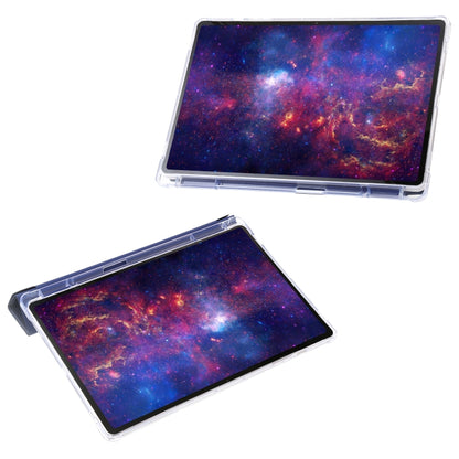 For Samsung Galaxy Tab S9 Clear Acrylic Deformation Leather Tablet Case(Dark Blue) - Galaxy Tab S9 Cases by PMC Jewellery | Online Shopping South Africa | PMC Jewellery | Buy Now Pay Later Mobicred