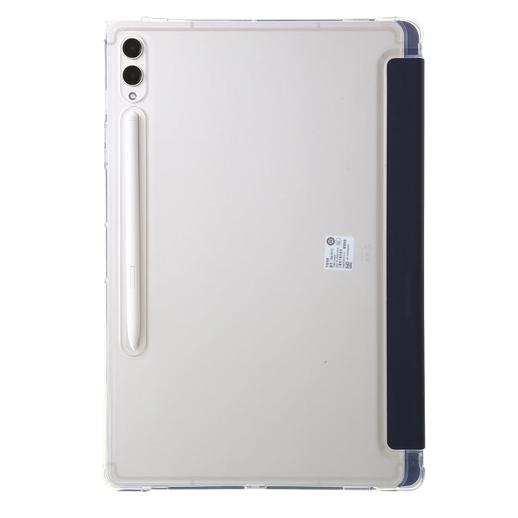 For Samsung Galaxy Tab S10+ / S9+ Clear Acrylic Deformation Leather Tablet Case(Dark Blue) - Tab S10+ Cases by PMC Jewellery | Online Shopping South Africa | PMC Jewellery | Buy Now Pay Later Mobicred