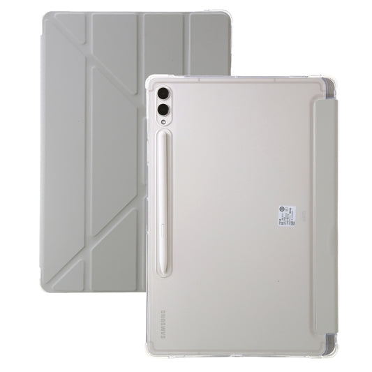 For Samsung Galaxy Tab S9 FE Clear Acrylic Deformation Leather Tablet Case(Grey) - Galaxy Tab S9 FE by PMC Jewellery | Online Shopping South Africa | PMC Jewellery