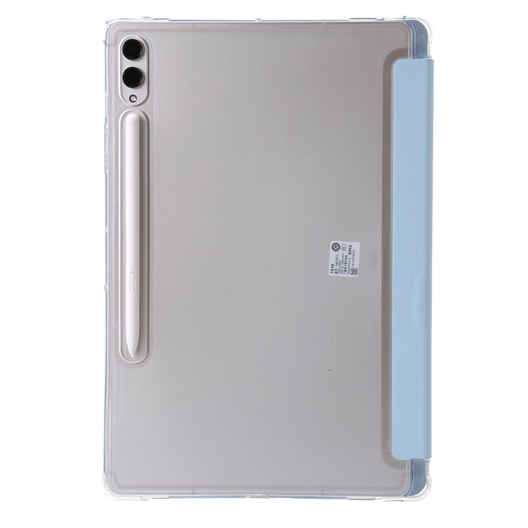 For Samsung Galaxy Tab S9 FE Clear Acrylic Deformation Leather Tablet Case(Ice Blue) - Galaxy Tab S9 FE by PMC TechLife | Online Shopping South Africa | PMC TechLife