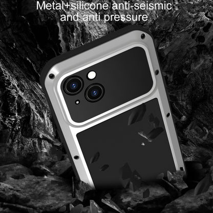 For iPhone 15 Plus LOVE MEI Metal Shockproof Life Waterproof Dustproof Phone Case(Black) - iPhone 15 Plus Cases by LOVE MEI | Online Shopping South Africa | PMC Jewellery