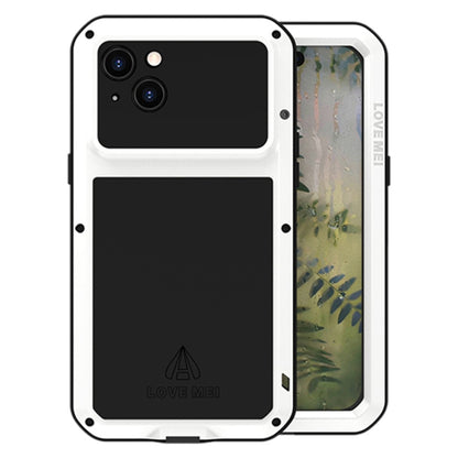 For iPhone 15 Plus LOVE MEI Metal Shockproof Life Waterproof Dustproof Phone Case(White) - iPhone 15 Plus Cases by LOVE MEI | Online Shopping South Africa | PMC Jewellery