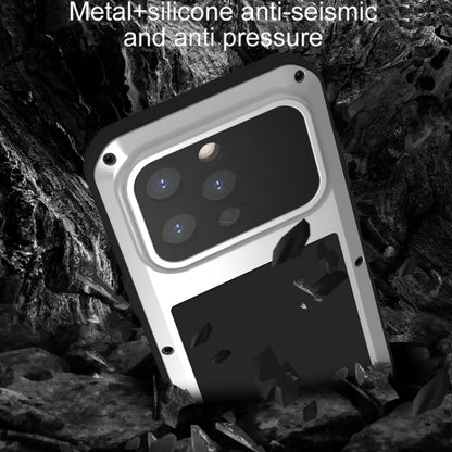 For iPhone 15 Pro LOVE MEI Metal Shockproof Life Waterproof Dustproof Phone Case(White) - iPhone 15 Pro Cases by LOVE MEI | Online Shopping South Africa | PMC Jewellery