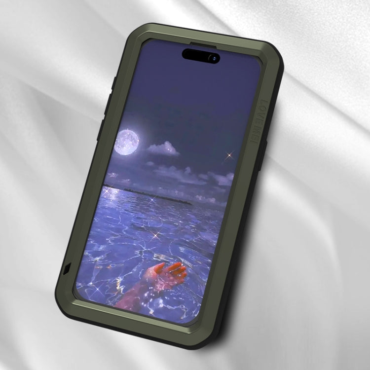 For iPhone 15 Pro Max LOVE MEI Metal Shockproof Life Waterproof Dustproof Phone Case(Silver) - iPhone 15 Pro Max Cases by LOVE MEI | Online Shopping South Africa | PMC Jewellery