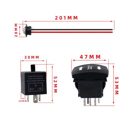 CP-4332 ATV UTV SXS Turn Signal Light Horn Wire Harness Kit - Car Light Accessories by PMC Jewellery | Online Shopping South Africa | PMC Jewellery | Buy Now Pay Later Mobicred