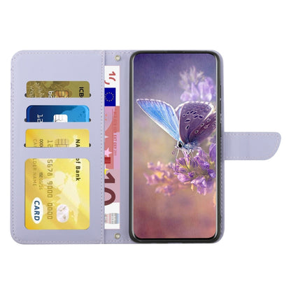 For Google Pixel 9 Skin Feel Butterfly Embossed Flip Leather Phone Case(Purple) - Google Cases by PMC Jewellery | Online Shopping South Africa | PMC Jewellery | Buy Now Pay Later Mobicred