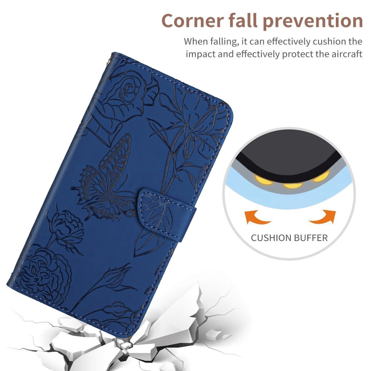 For Google Pixel 9 Pro Skin Feel Butterfly Embossed Flip Leather Phone Case(Blue) - Google Cases by PMC Jewellery | Online Shopping South Africa | PMC Jewellery | Buy Now Pay Later Mobicred