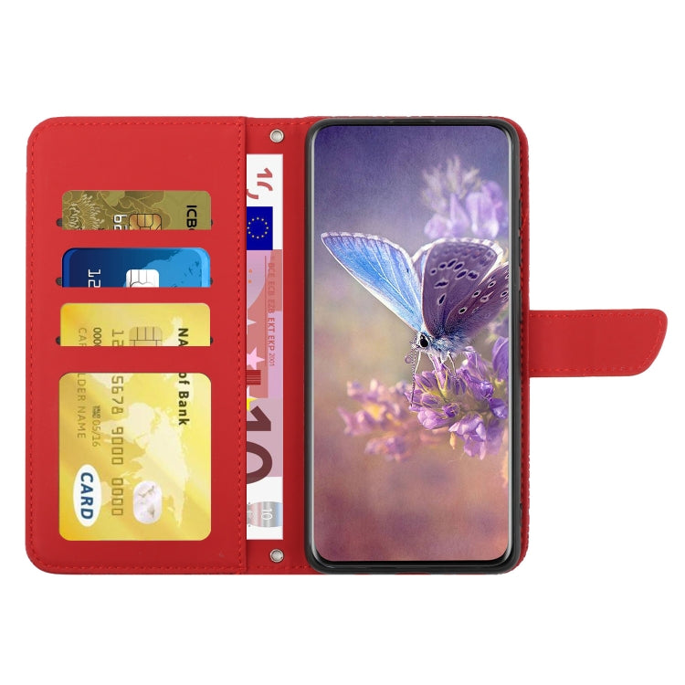 For Google Pixel 9 Pro Skin Feel Butterfly Embossed Flip Leather Phone Case(Red) - Google Cases by PMC Jewellery | Online Shopping South Africa | PMC Jewellery | Buy Now Pay Later Mobicred