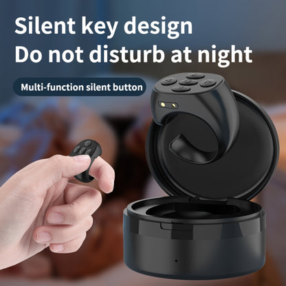 JX-05S 5-button Bluetooth Remote Control Cellphone Smart Ring Remote Control with Charging Case(Black) - Phone Remote Control by PMC Jewellery | Online Shopping South Africa | PMC Jewellery | Buy Now Pay Later Mobicred