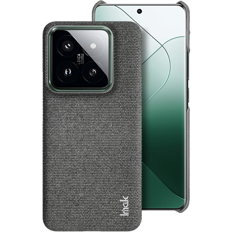 For Xiaomi 14 5G imak Ruiyi Series Cloth Texture PU + PC Phone Case(Dark Grey) - 14 Cases by imak | Online Shopping South Africa | PMC Jewellery | Buy Now Pay Later Mobicred