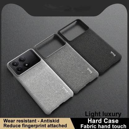 For Xiaomi Redmi K70 5G/K70 Pro 5G imak Ruiyi Series Cloth Texture PU + PC Phone Case(Light Grey) - K70 Pro Cases by imak | Online Shopping South Africa | PMC Jewellery | Buy Now Pay Later Mobicred