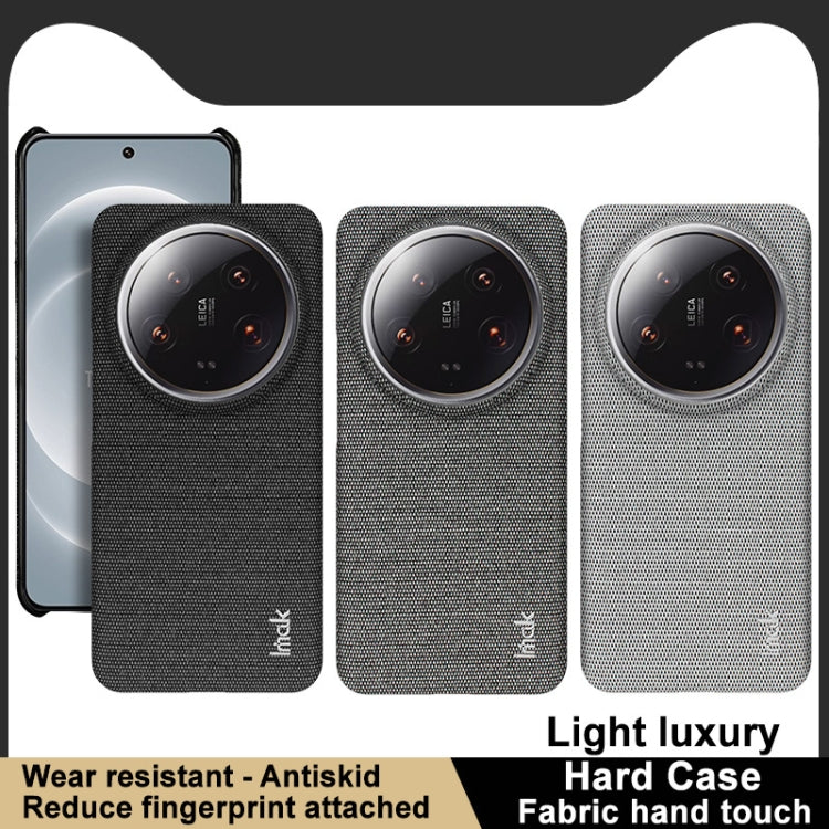 For Xiaomi 14 Ultra 5G imak Ruiyi Series Cloth Texture PU + PC Phone Case(Light Grey) - free shipping - PMC Jewellery - Order now!