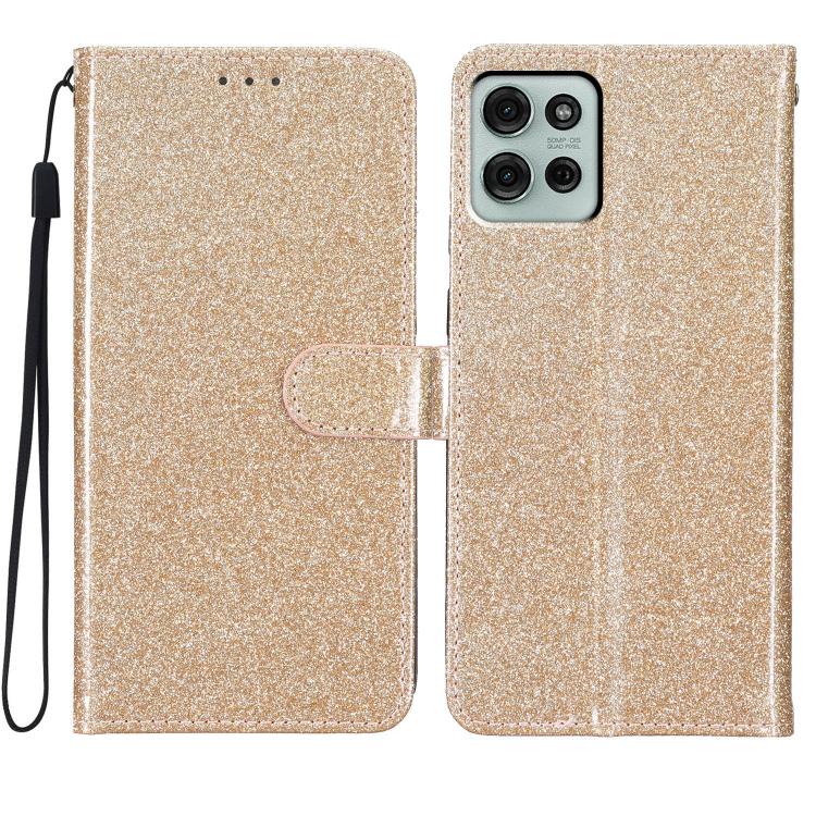 For Motorola Moto G56 5G Glitter Powder Flip Leather Phone Case(Gold) - free shipping - PMC TechLife - Order now!