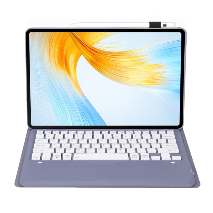 For Lenovo Xiaoxin Pad Pro 12.7 inch AM24 TPU Ultra-thin Detachable Bluetooth Keyboard Tablet Leather Case(Purple) - Lenovo Keyboard by PMC TechLife | Online Shopping South Africa | PMC TechLife
