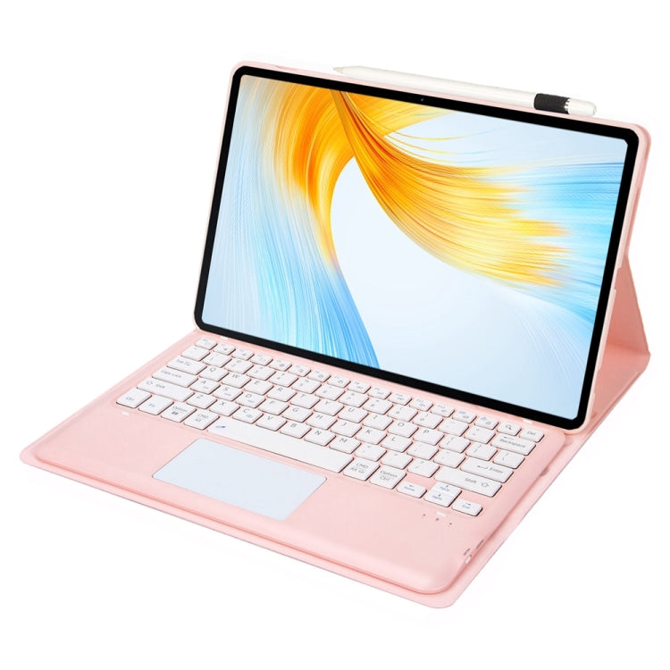 For Lenovo Xiaoxin Pad Pro 12.7 inch AM24-A TPU Ultra-thin Detachable Bluetooth Keyboard Tablet Leather Case with Touchpad(Pink) - Lenovo Keyboard by PMC TechLife | Online Shopping South Africa | PMC TechLife | Buy Now Pay Later Mobicred