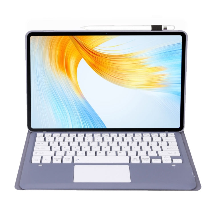 For Lenovo Xiaoxin Pad Pro 12.7 inch AM24-A TPU Ultra-thin Detachable Bluetooth Keyboard Tablet Leather Case with Touchpad(Purple) - Lenovo Keyboard by PMC TechLife | Online Shopping South Africa | PMC TechLife
