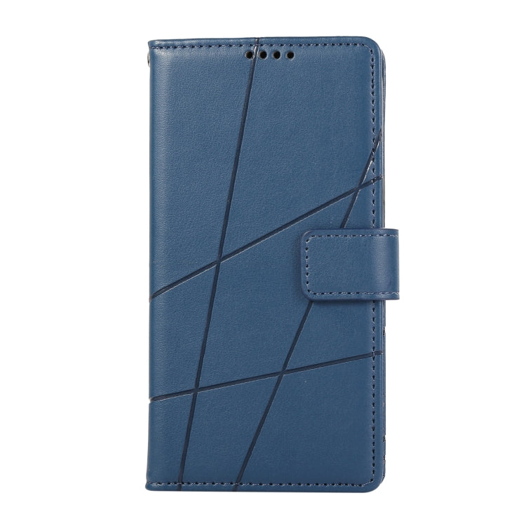 For Xiaomi 13 PU Genuine Leather Texture Embossed Line Phone Case(Blue) - 13 Cases by PMC Jewellery | Online Shopping South Africa | PMC Jewellery | Buy Now Pay Later Mobicred