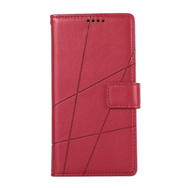 For Xiaomi Poco X4 Pro 5G PU Genuine Leather Texture Embossed Line Phone Case(Red) - Xiaomi Cases by PMC Jewellery | Online Shopping South Africa | PMC Jewellery | Buy Now Pay Later Mobicred