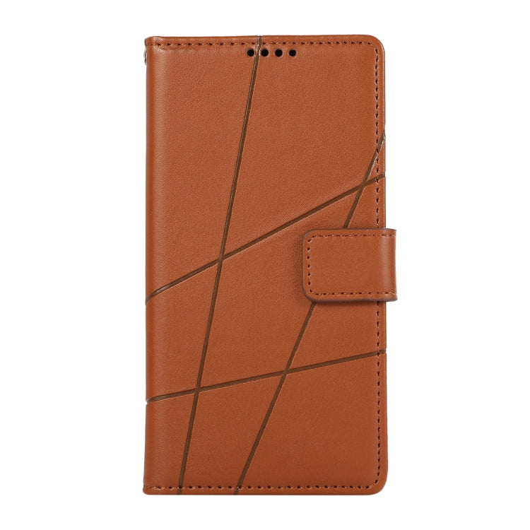 For Xiaomi Redmi Note 12 Pro+ 5G Global PU Genuine Leather Texture Embossed Line Phone Case(Brown) - Xiaomi Cases by PMC Jewellery | Online Shopping South Africa | PMC Jewellery | Buy Now Pay Later Mobicred