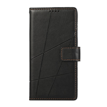 For Xiaomi Redmi Note 12 4G PU Genuine Leather Texture Embossed Line Phone Case(Black) - Xiaomi Cases by PMC Jewellery | Online Shopping South Africa | PMC Jewellery | Buy Now Pay Later Mobicred