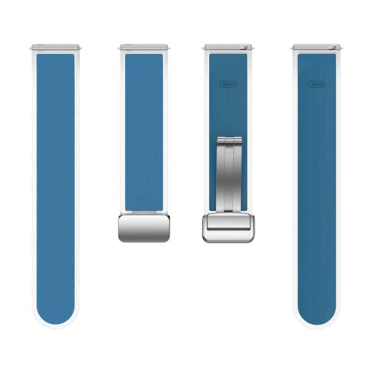For Samsung Galaxy Watch6 / 5 / 4 Translucent Magnetic Silver Buckle Silicone Watch Band(Blue) - free shipping - PMc TechLife - Order now!